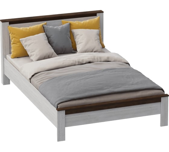 Изображение товара Кровать Мебельград Даллас спальня, 1400, с ортопедическим основанием на опорах, дуб винтерберг/таксония 62111