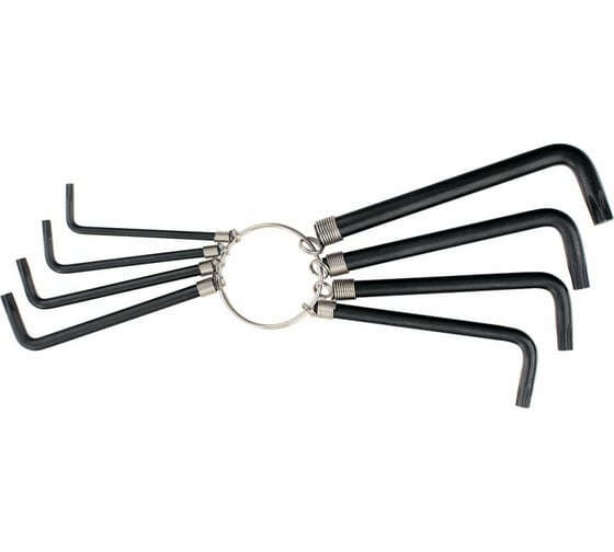 Изображение товара Набор имбусовых ключей TORX SPARTA оксидированные, на кольце, 9 шт 112667