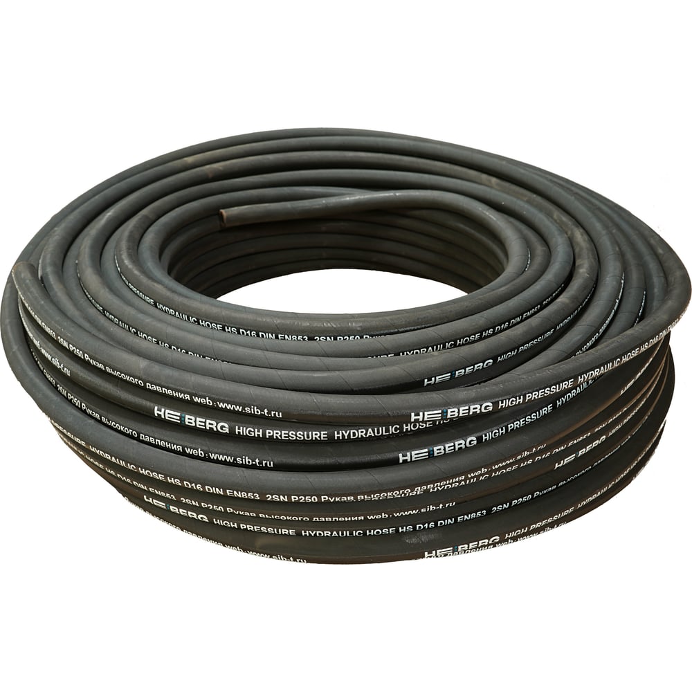 Рукав высокого давления HEIBERG Dn12 DIN EN853 1SN , 1/2",W.P. 160 BAR, 100 м 0001Н12