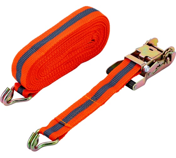 Изображение товара Багажный ремень с крюками, 0,38х10м, храповый механизм Automatic STELS 54366