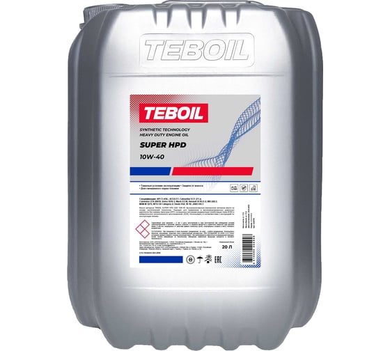 Изображение товара Моторное масло TEBOIL Super HPD 10w40 3461154