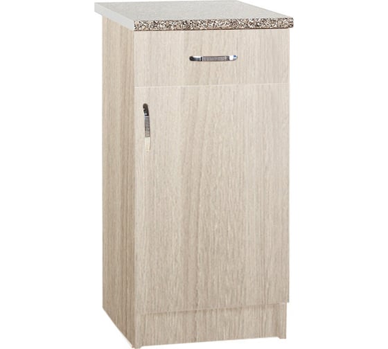 Изображение товара Рабочий стол SANTREK ширина 40 см цвет ясень шимо светлый 1 ящик, стол гранит ЛДСП 110395