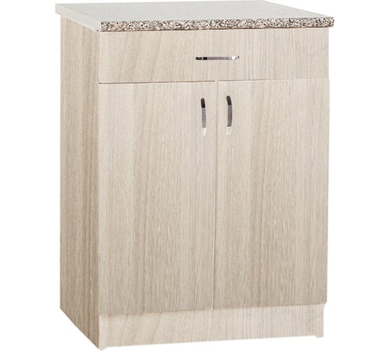 Изображение товара Рабочий стол SANTREK ширина 60 см цвет ясень шимо светлый 1 ящик, стол гранит ЛДСП 110400