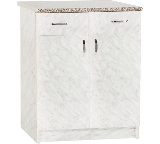 Изображение товара Рабочий стол SANTREK ширина 80 см цвет карара 2 ящика, стол гранит ЛДСП 20186