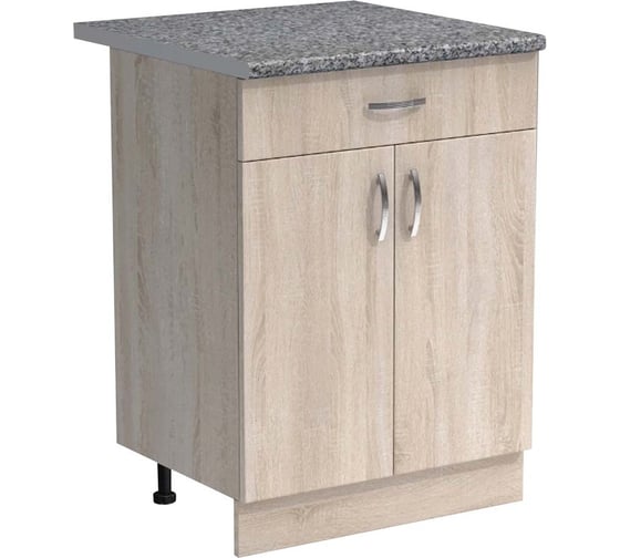 Изображение товара Рабочий стол SANTREK ширина 60 см цвет дуб сонома 1 ящик, стол гранит ЛДСП 303308