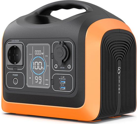 Изображение товара Портативная электростанция TopOn 595 Втч lfp розетка 220 В 600 Вт, авторозетка 120 Вт, 2 dc 12 В, type-c pd 60 Вт, 2 usb qc 18 Вт, lifepo4 TOP-X600