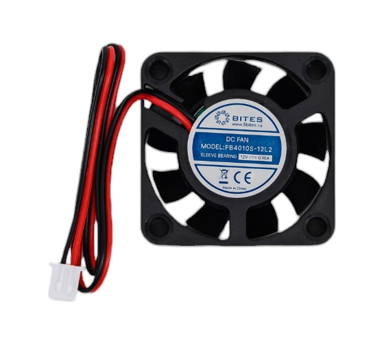 Изображение товара Вентилятор 5bites 40x40x10мм, подшипник скольжения, 5000rpm, 22 дБ, 2pin FB4010S-12L2