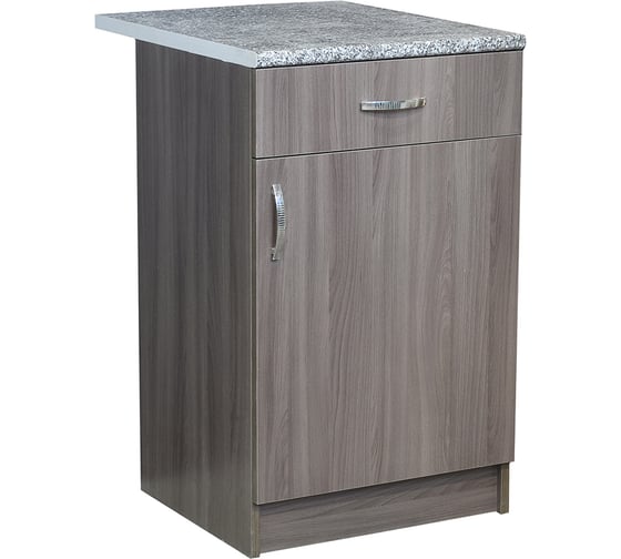 Изображение товара Рабочий стол SANTREK ширина 40 см цвет дуб темный 1 ящик, стол гранит ЛДСП 54527