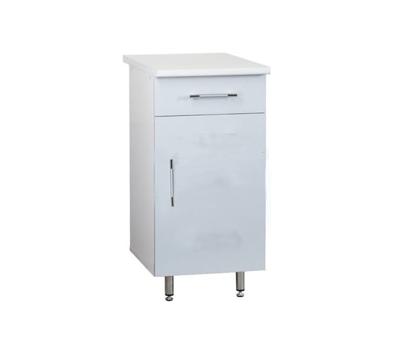 Изображение товара Рабочий стол SANTREK ширина 40 см серебристый металлик 1 ящик фасад МДФ, столешница цвет сахара 68133