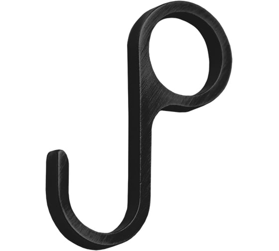 Изображение товара Крючок на рейлинг несъемный lemax, черный матовый R-KR-D BL