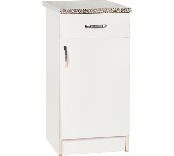 Изображение товара Рабочий стол SANTREK ширина 50 см цвет белый 1 ящик, стол гранит ЛДСП 109483