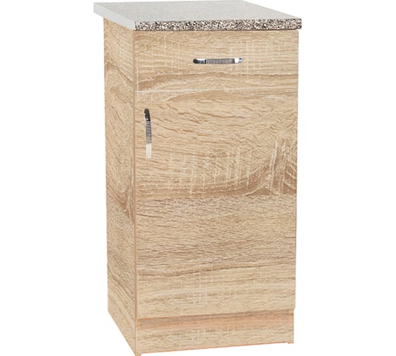 Изображение товара Рабочий стол SANTREK ширина 40 см цвет дуб сонома 1 ящик, стол гранит ЛДСП 303304