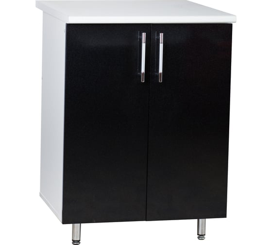 Изображение товара Рабочий стол SANTREK ширина 60 см черный металлик фасад МДФ, столешница цвет сахара 47961