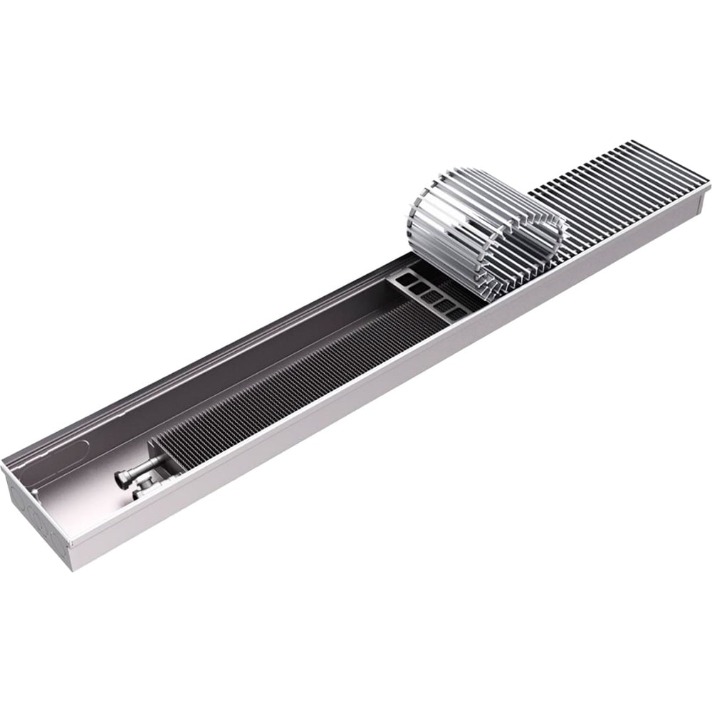 Внутрипольный конвектор ROMMER Rcn2-1000-1026180 rcn 100х260х1800 (решётка роликовая, анодированный алюминий) RG00916TQKRP29