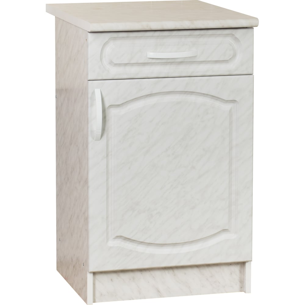 Изображение товара Рабочий стол SANTREK шириной 50 см карара 1 ящик мебельный для дома и офиса