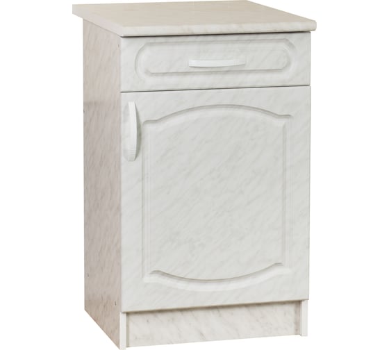 Изображение товара Рабочий стол SANTREK ширина 50 см карара 1 ящик фасад МДФ столешница цвет каррара 23258