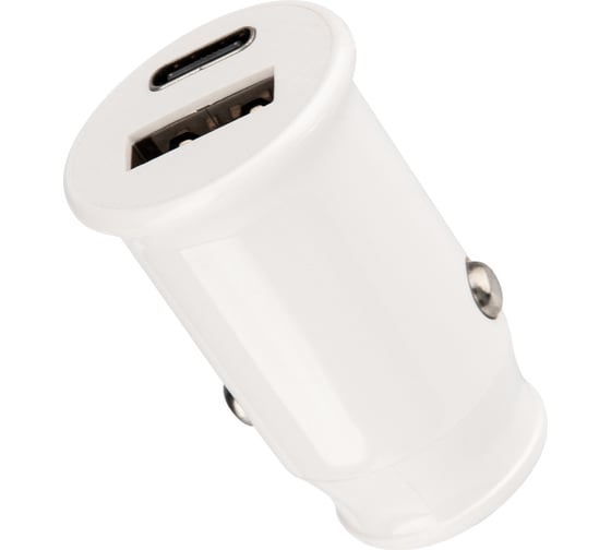 Изображение товара Автомобильное зарядное устройство REXANT usb-a+usb-c, 2.4 a белая 18-2229