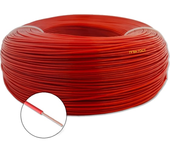 Изображение товара Автомобильный провод ПРОВОДНИК пгва 1x0.75 мм2 красный, 100м OZ480659L100