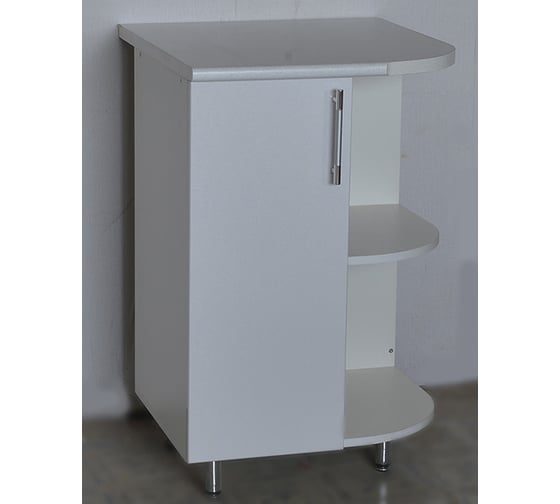 Изображение товара Торцевой стол SANTREK белый металлик правый фасад МДФ 600x550 мм 59101