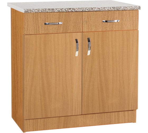 Изображение товара Рабочий стол SANTREK ширина 80 см цвет бук 2 ящика, стол гранит ЛДСП 20166