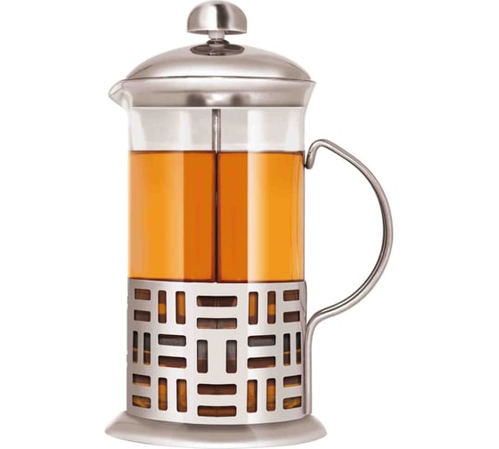 Изображение товара Френч-пресс BAROUGE Light, стеклянный, цвет серебро, 600 мл BF-712/40 BF-712 600 мл/фрэнч