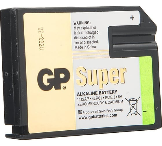 Изображение товара Алкалиновая батарейка GP super alkaline 4lr61 - 1 шт. на блистере 1412AP-2CR1 1412AP-2CR1 26074343