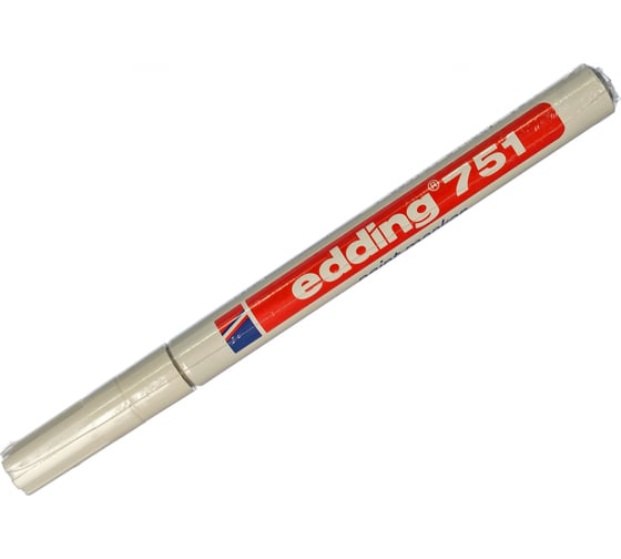 Изображение товара Лаковый маркер, белый, круглый наконечник 1-2мм Edding E-751-49
