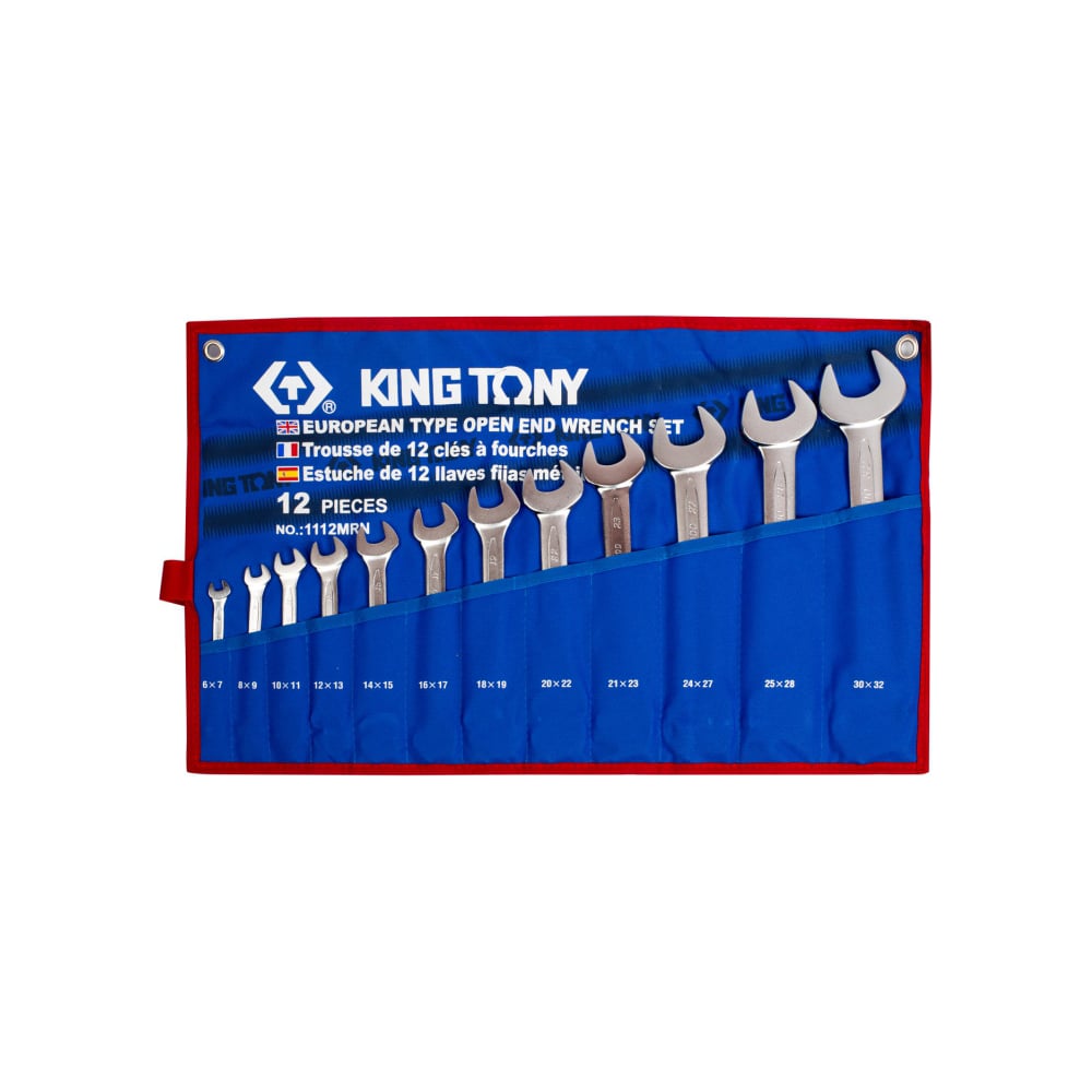 Изображение товара Набор рожковых ключей KING TONY 6-32 мм 12 шт профессиональный