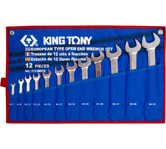 Изображение товара Набор рожковых ключей KING TONY 6-32 мм, 12 шт. 1112MRN