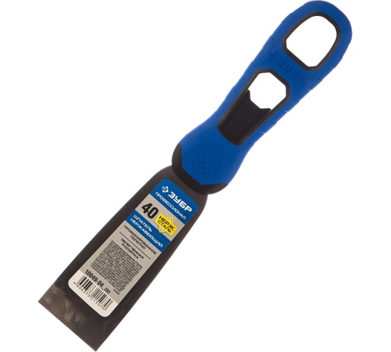 Изображение товара Шпатель с профилированным нержавеющим полотном и 2к ручкой 40мм Зубр ПРОФЕССИОНАЛ 10049-04_z03