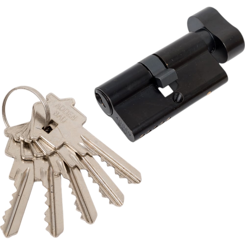 Изображение товара Цилиндр ADDEN BAU ключ-завёртка CYL 5-60 KNOB BLACK