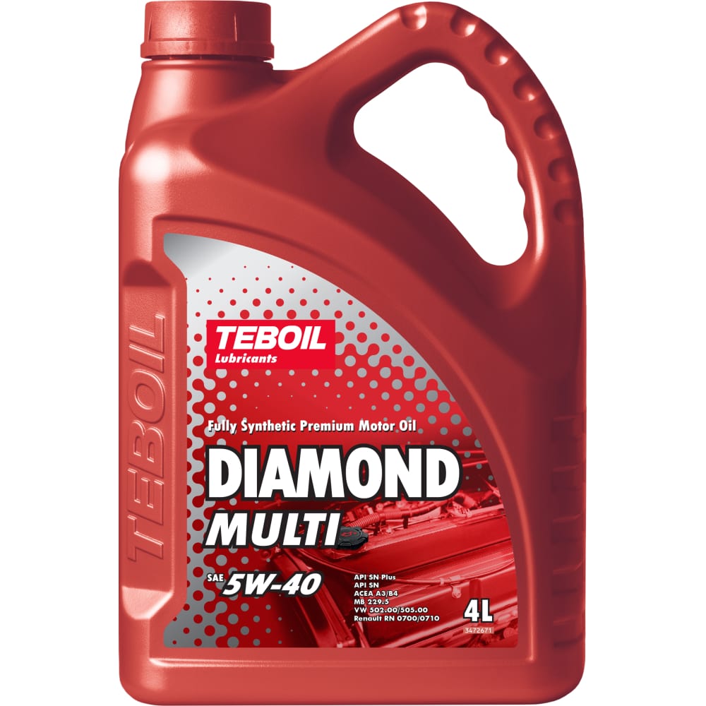 Моторное масло TEBOIL 5W40 3455081 diamond multi 5w-40, 4л - фото 1