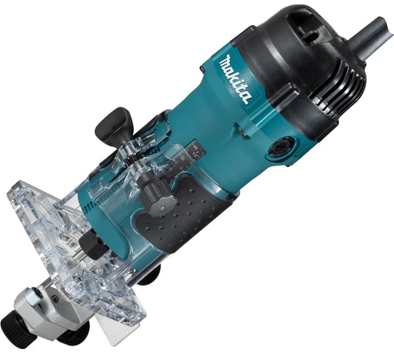 Изображение товара Кромочный фрезер Makita 530 Вт, 32000 об\мин, цанга 6 мм, плавный пуск, антирестарт,1.5 кг, кор. 3711