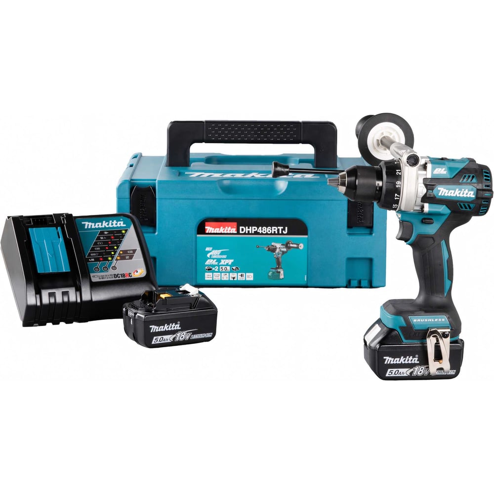 Изображение товара Аккумуляторная ударная дрель-шуруповерт Makita LXT BL 18 В 2 аккумулятора