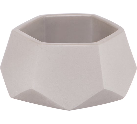 Изображение товара Кашпо Вещицы соты, 0.22 л, серый Kras28