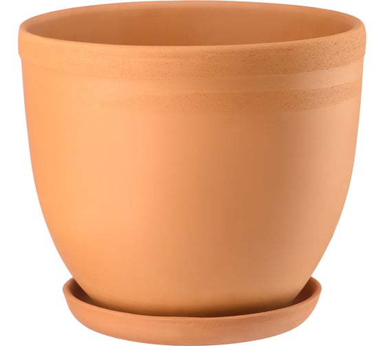 Изображение товара Керамический горшок с подставкой Вещицы 4 л, терракотовый GKL-109