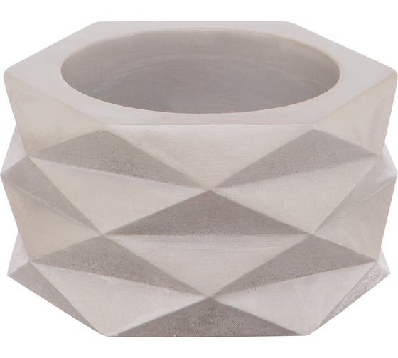 Изображение товара Кашпо Вещицы геометрия, 0.15 л, серый Kras19