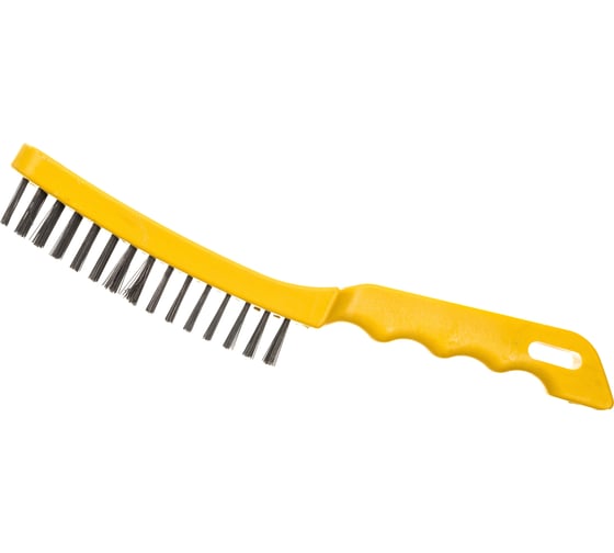 Изображение товара Стальная корщетка FIT IT пластиковая ручка, 275 мм, четырехрядная 38438