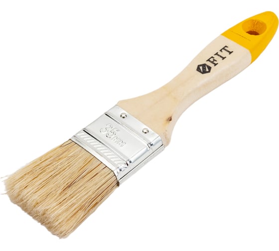 Изображение товара Кисть флейцевая FIT Универсал натуральная светлая щетина деревянная ручка 1,5" 38 мм 01044