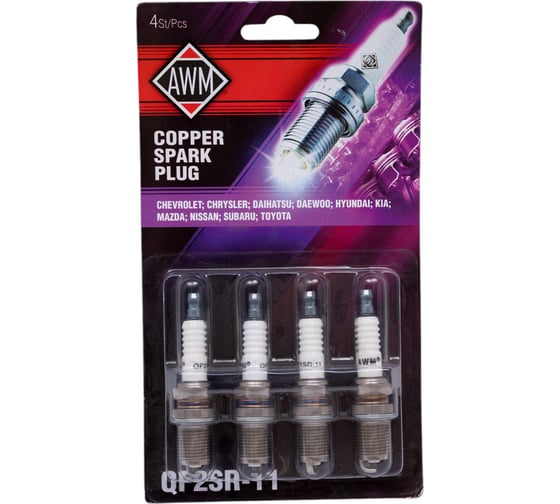 Изображение товара Свеча QF2SR-11 для Kia/Hyunday (4 шт; медь) AWM 410090032