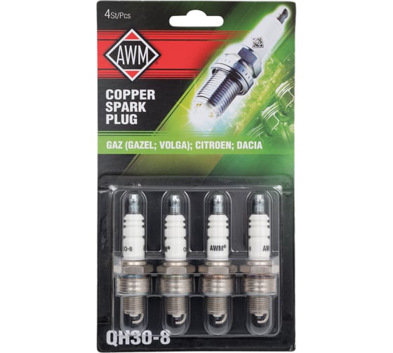 Изображение товара Свеча QH3O-8 Citroen/Renault дв.402 (4 шт; медь) AWM 410090028