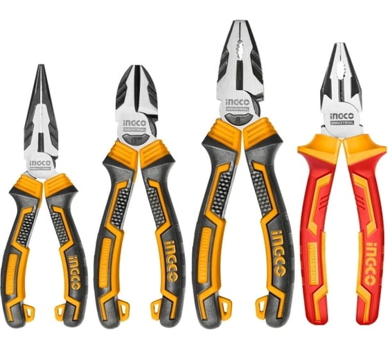 Изображение товара Набор шарнирно-губцевого инструмента INGCO INDUSTRIAL SUPER SELECT 4 предмета HKPS28458