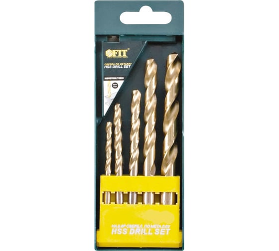 Изображение товара Сверла по металлу HSS, титановое покрытие, 6 шт. FIT IT 34213