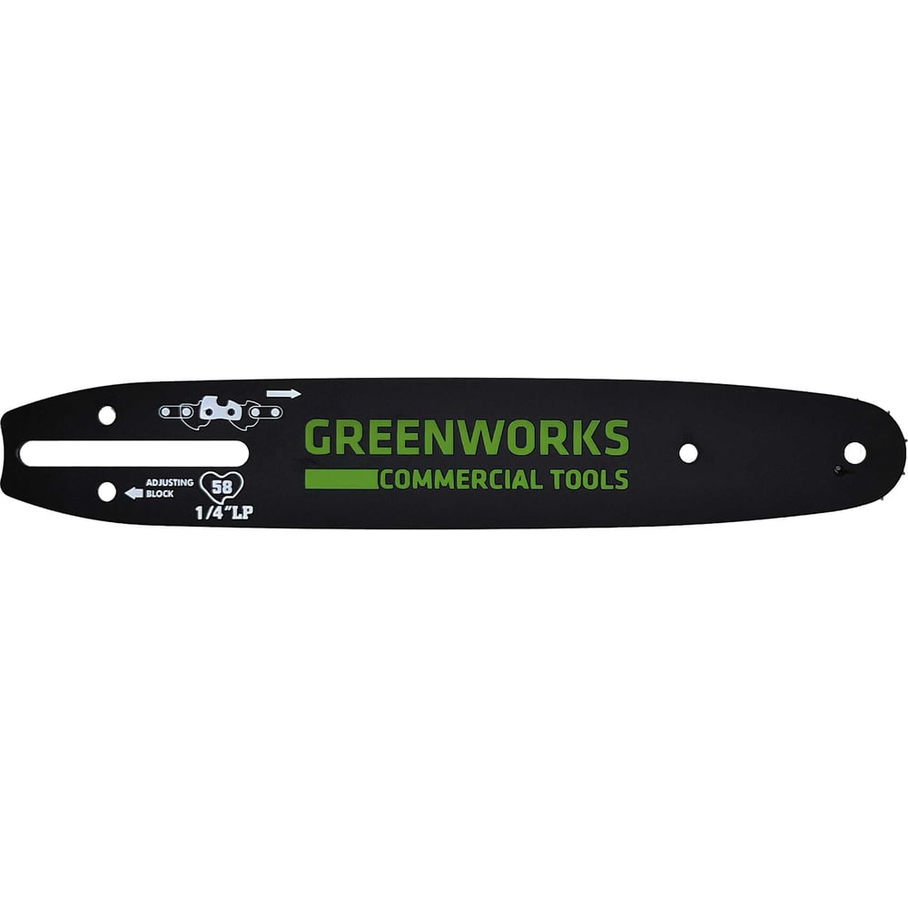 Изображение товара Шина для пилы GreenWorks 25 см модель 2949207 Изображение товара Шина для пилы GreenWorks 25 см модель 2949207