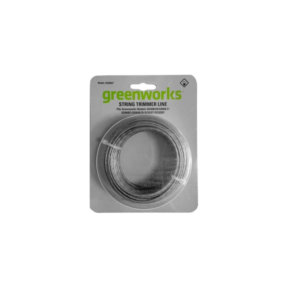 Леска для триммера GreenWorks нож для триммера greenworks 2905907 4 х лопастной