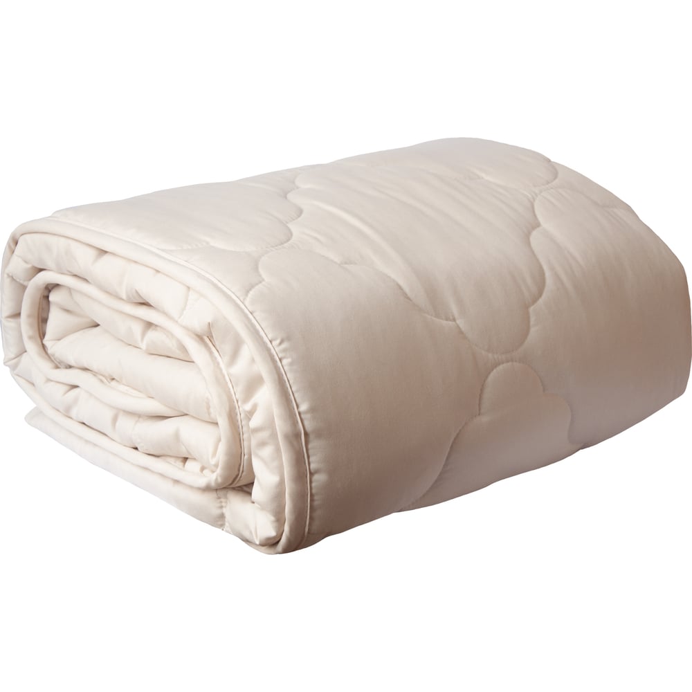 Изображение товара Одеяло овечья шерсть ТекСтиль 200х220 всесезонное стеганое бежевое