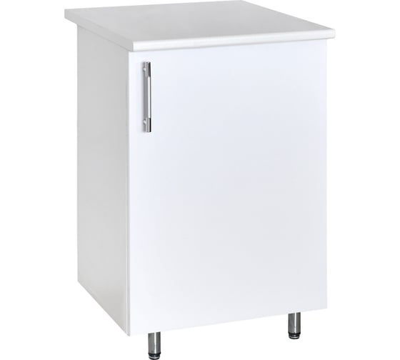 Изображение товара Рабочий стол SANTREK ширина 50 см белый металлик фасад МДФ, столешница цвет сахара 56462