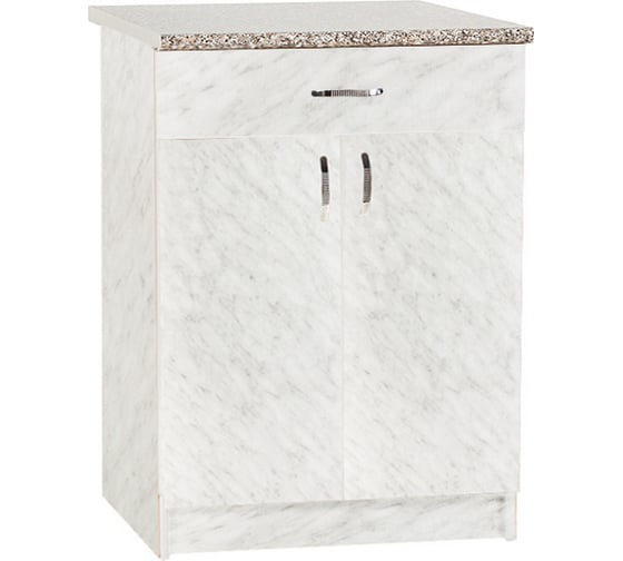 Изображение товара Рабочий стол SANTREK ширина 60 см цвет карара 1 ящик, стол гранит ЛДСП 20187