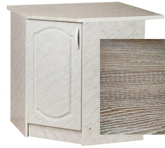 Изображение товара Угловой рабочий стол SANTREK 85x85 см 1 дверь Ель фасад МДФ столешница цвет сахара 64236