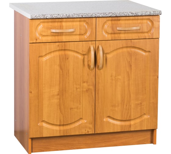 Изображение товара Рабочий стол SANTREK ширина 80 см ольха 2 ящика фасад МДФ столешница цвет гранит 23162